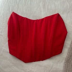 White fox red corset